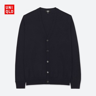 UNIQLO 优衣库 400620 精纺美利奴V领针织开衫