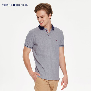  TOMMY HILFIGER 汤米·希尔费格 MW0MW05116OS 男士短袖POLO衫 (灰色、M)