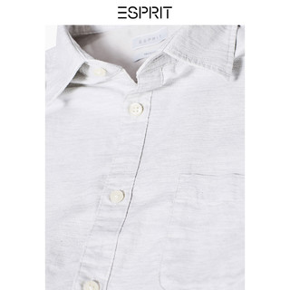  ESPRIT 018EE2F008 男士休闲纯棉长袖衬衫  (煤黑色、170/88A)