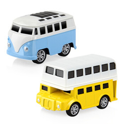 DODOELEPHANT 豆豆象 单双层巴士回力车套装 蓝色+黄色（两只装） *3件