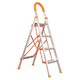 宝优妮家用梯子 铝合金人字梯 防滑四步梯橘色DQ9072-2 *2件+凑单品