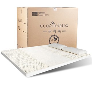 [下单售价7折]ECOLIFELATEX 伊可莱 泰国进口 七区乳胶床垫 5cm*150cm*200cm 送乳胶枕PT3CM*2个