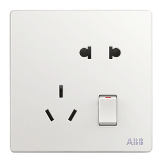 ABB 轩致 86型 二三插 五孔插座套餐 3只装