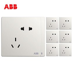 ABB AF205 无框轩致五孔插座8只