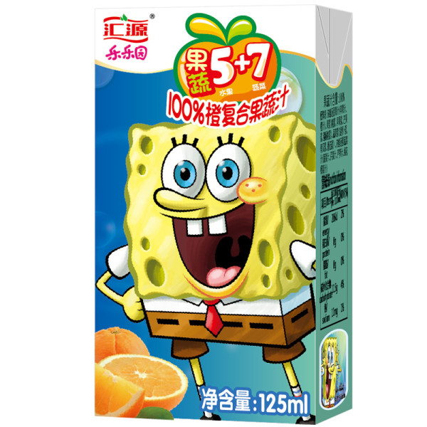 商品huiyuan 汇源 100%橙复合果蔬汁儿童果汁 (125ml*20盒 )
