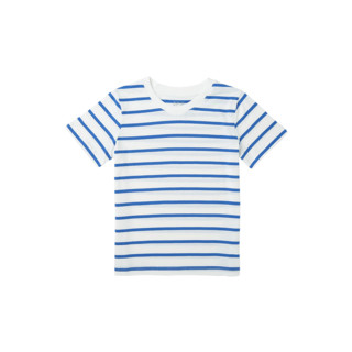 网易严选 经典海魂短袖T恤（男童） (条纹、一件) 宝蓝 150cm