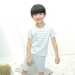 网易严选 经典海魂短袖T恤（男童） (条纹、一件) 宝蓝 150cm