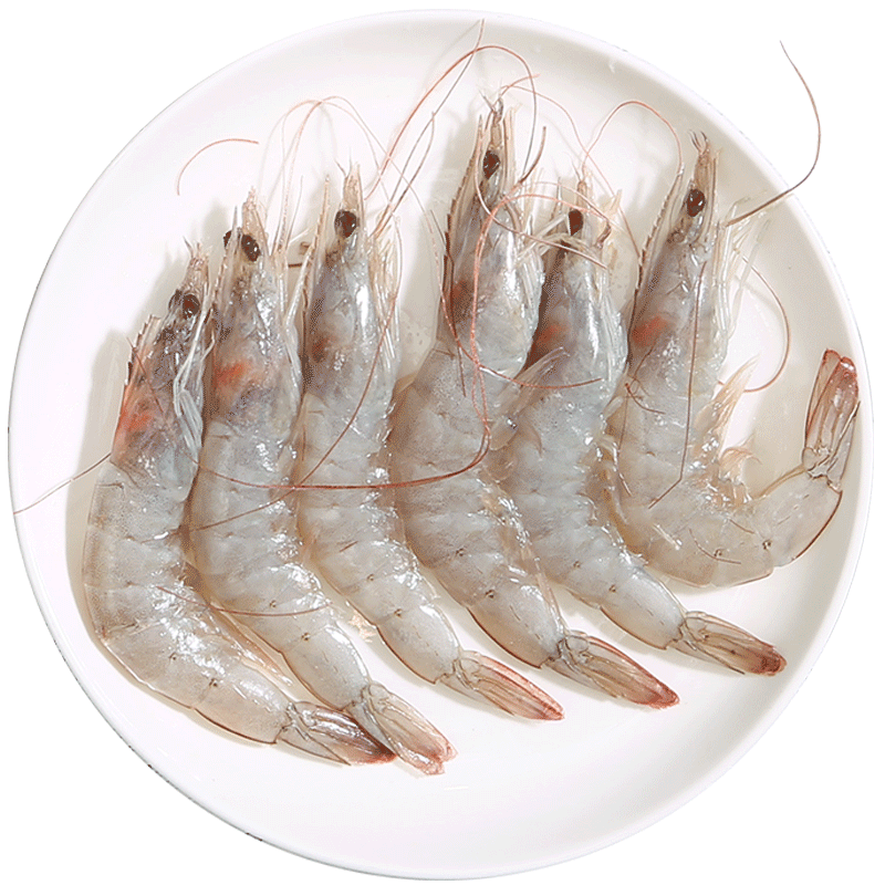 味库越南活冻黑虎虾盒装大号毛重约600克3件