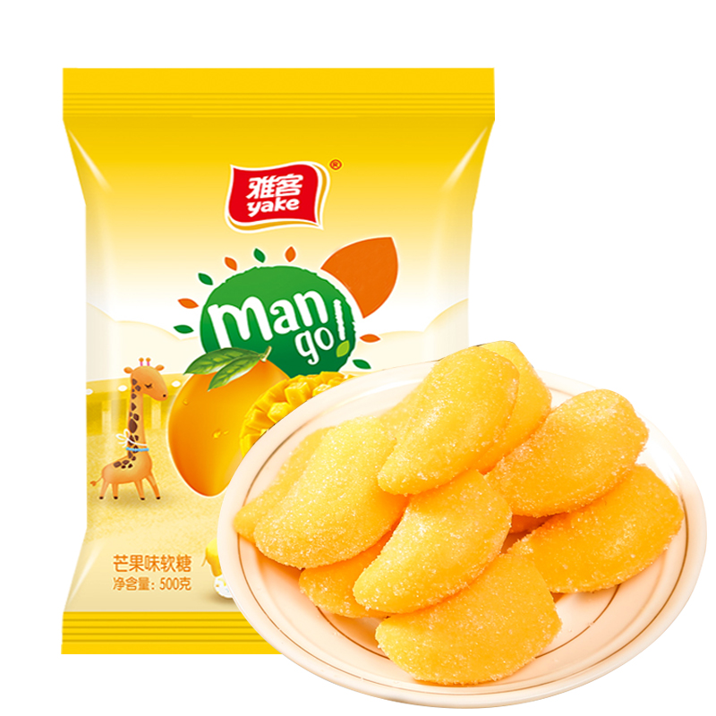 yake雅客芒果软糖500g
