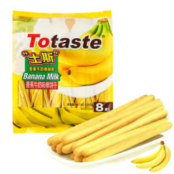 土斯 手指饼干 香蕉牛奶味 128g *21件