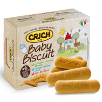 意大利原装 进口 CRICH 可意奇 宝宝零食 磨牙棒儿童婴幼儿高钙手指饼干180g休闲零食 *8件