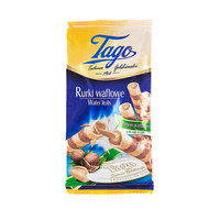 波兰进口 休闲零食 Tago爱芙泰格榛子味威化卷（饼干）160g/袋