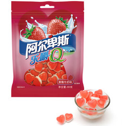 Alpenliebe 阿尔卑斯 乐嚼Q凝胶糖果 草莓牛奶味 60g