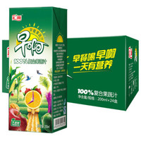 Huiyuan 汇源 早啊 100%复合果蔬汁 200ml×24盒