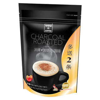 wow coffee 沃欧咖啡 3合1速溶白咖啡 (112g、炭烧、袋装、7条)