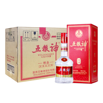 五粮液股份公司出品五粮神精品52度500ml6瓶整箱装箱内有礼品袋3只