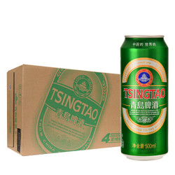 青岛啤酒（Tsingtao）经典10度500ml*24听 大罐整箱装 口感醇厚“送水蜜桃罐啤 310ml*12听*3件” *6件