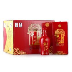 牛栏山 白酒 浓香型 百年红8 38度 500ml*6瓶 整箱装(内含三个礼品袋)