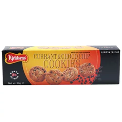 丹麦进口 丹麦蓝罐（Kjeldsens）无核葡萄干巧克力曲奇饼干 90g 盒装 休闲零食 *10件