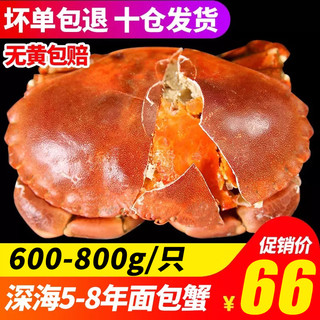 wecook 味库 英国熟冻面包蟹冻大螃蟹 (600-800g)