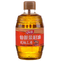 仙餐 非转基因 琥珀三原头道原香菜籽油 500ml