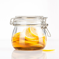  愉悦之家 玻璃密封罐 圆形 500ml