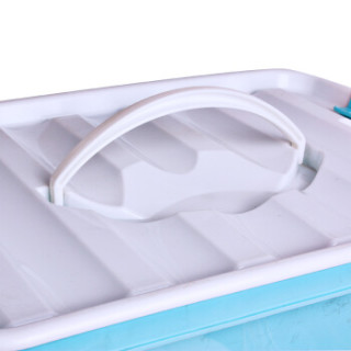 EDO 依帝欧 TH-1050 塑料收纳箱 蓝色 10L*3个装