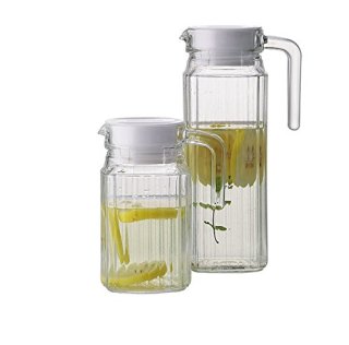 乐美雅 Luminarc 无铅玻璃冷水壶凉水杯饮料果汁茶壶 四方条壶 1.1L 单只装 23541