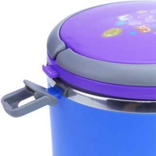 SNOOPY 史努比 画语不锈钢保温饭盒 蓝色 1000ml