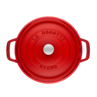 Staub 珐琅铸铁锅 搪瓷汤锅铸铁炖锅 18cm 樱桃红 经典系列