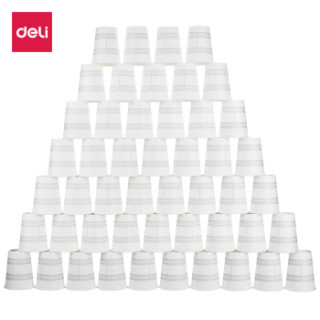 得力(deli)250ml加厚一次性纸杯 原纸制作 50个装 19200