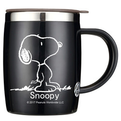 SNOOPY 史努比 DP-5002H 保温杯水杯 420ML 黑色