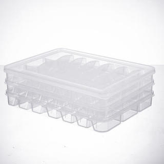 当当优品 冰箱保鲜饺子盒 21格*3层