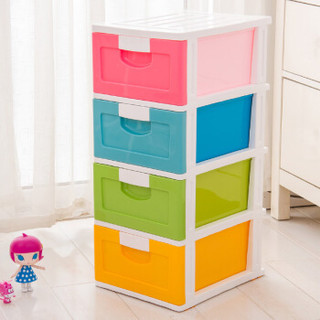 禧天龙Citylong塑料收纳柜抽屉式儿童衣物整理柜彩色42L1601
