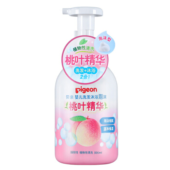 pigeon 贝亲 IA209 婴儿洗发沐浴泡沫(桃叶精华 )500ml