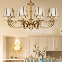 -lighting 雷士 NVC   Lighting照明 led吊灯 ( 8头 、古铜色、铜 玻璃)