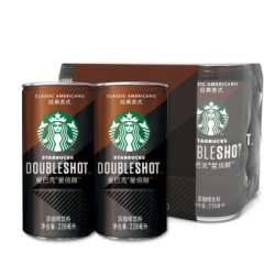 星巴克(Starbucks)星倍醇 经典美式味 浓咖啡饮料 228ml*6罐分享装 *2件