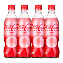 Coca-Cola 可口可乐 蜜桃味500ml*4瓶