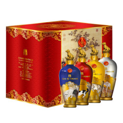 五粮液 浓香型白酒 52度 戊戌狗年纪念酒500ml*4瓶