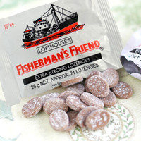 FISHERMAN'S FRIEND 渔夫之宝 英国进口零食 硬糖果 含片薄荷清新口气润喉糖  原味25g/袋
