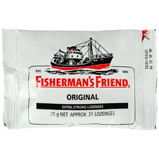 FISHERMAN'S FRIEND 渔夫之宝英国进口 薄荷糖清新口气强劲清凉薄荷糖果零食特强润喉糖原味25g