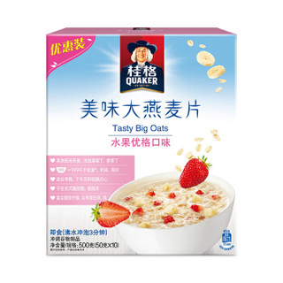 QUAKER 桂格 美味大燕麦片 水果优格口味 500g