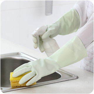 雅高 橡胶手套厨房家务手套 茶树油洗衣洗碗手套乳胶手套YG-Q138
