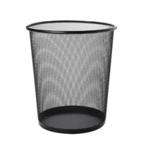 妙然加厚金属网垃圾桶大小号 厨房卫生间家用清洁桶 办公环保废纸篓 网状垃圾桶240mm