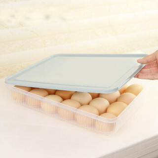 爱思家 带盖鸡蛋保鲜盒 米色 24格
