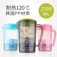 旗丰 塑料凉水壶 蓝色 2200ml