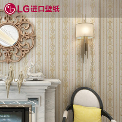 LG进口环保墙纸 欧式奢华壁纸 防水加厚3D立体浮雕 卧室电视客厅背景墙布纸 奶油金B款 1005-2新古典