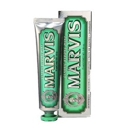 玛尔斯 MARVIS意大利进口 清洁去牙垢 口气清香 劲爽薄荷味牙膏 贵妇级牙膏 绿色 85ml（陈立农挚爱之选） *4件