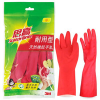 3M 思高 手套 耐用型家务手套 小号 橡胶手套 红色清新