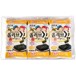 韩国进口 ZEK 儿童海苔紫菜 橄榄油味4g*3包休闲进口儿童即食海味零食 *13件